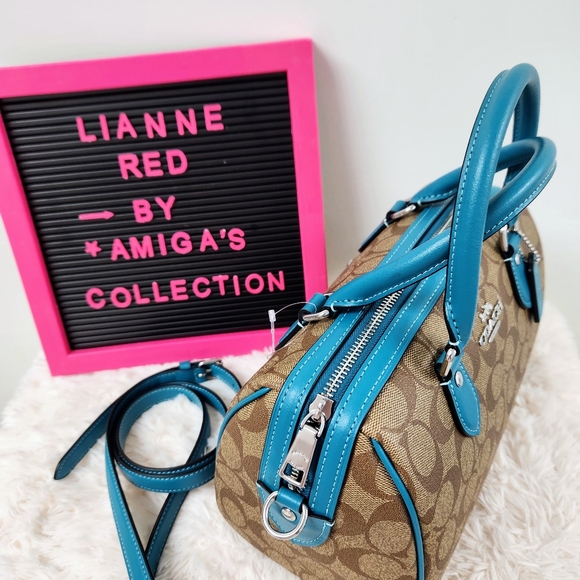 Coach Rowan Satchel In Blocked Signature Canvas - Picture 2 of 6